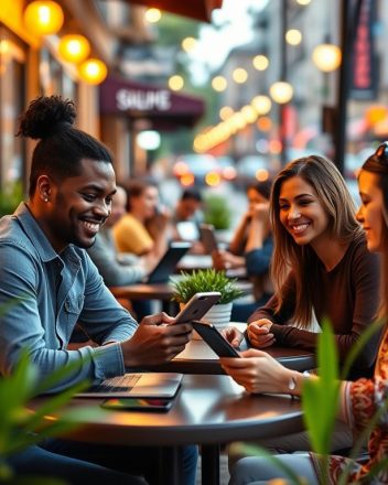 Online chat with nearby people